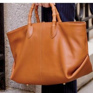 J.McLaughlin Totes | Melissa Leather Tote Bag Dark Vachetta